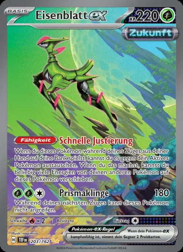Eisenblatt ex 203/162 – Pokémon Gewalten der Zeit Karte