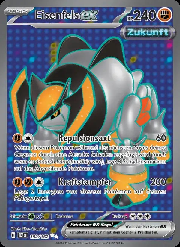 Eisenfels ex 192/162 – Pokémon Gewalten der Zeit Karte