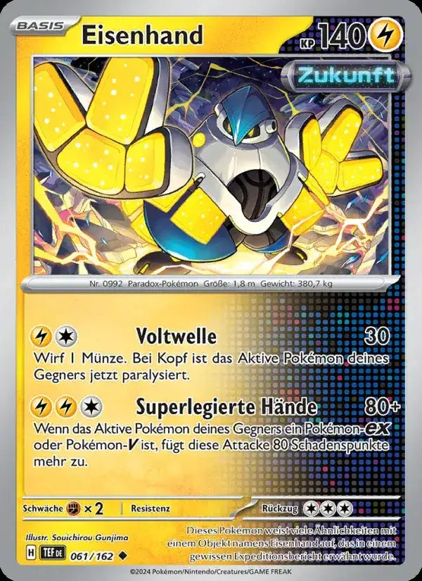 Eisenhand 061/162 – Pokémon Gewalten der Zeit Karte