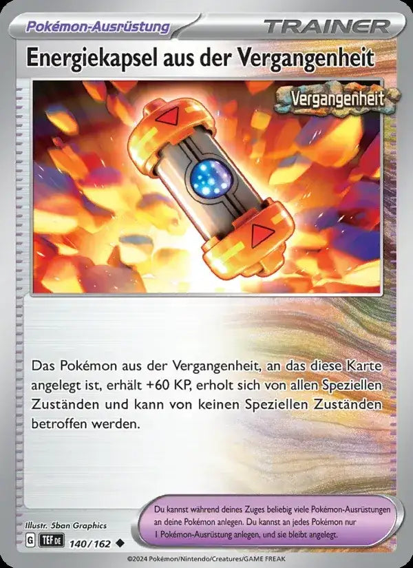 Energiekapsel aus der vergangenheit 140/162 – Pokémon Gewalten der Zeit Karte