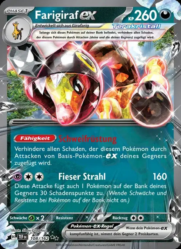Farigiraf ex 108/162 – Pokémon Gewalten der Zeit Karte