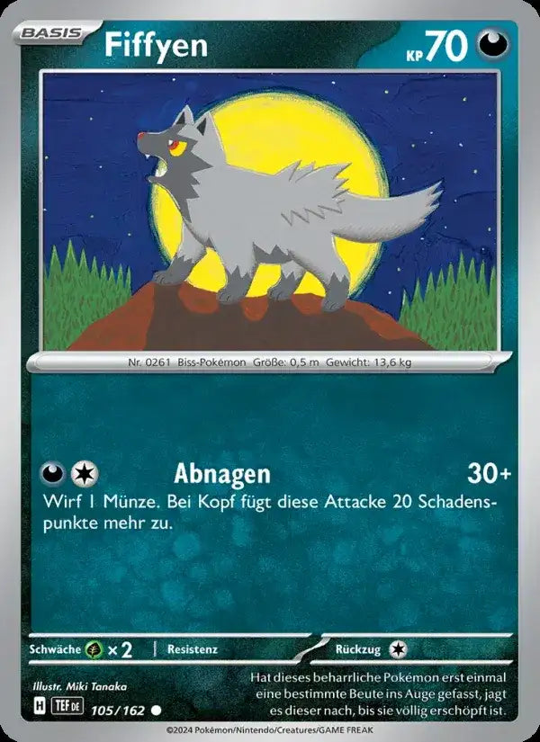 Fiffyen 105/162 – Pokémon Gewalten der Zeit Karte