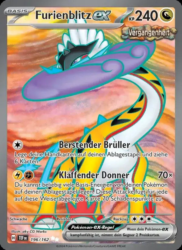 Furienblitz ex 196/162 – Pokémon Gewalten der Zeit Karte