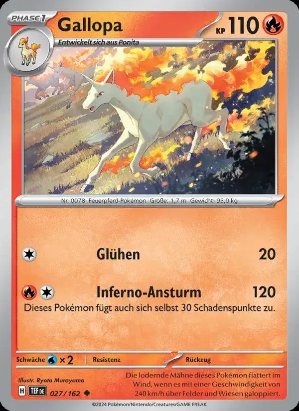 Gallopa 027/162 – Pokémon Gewalten der Zeit Karte
