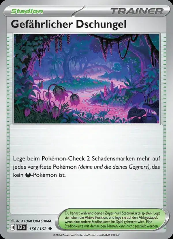 Gefahrlicher dschungel 156/162 – Pokémon Gewalten der Zeit Karte