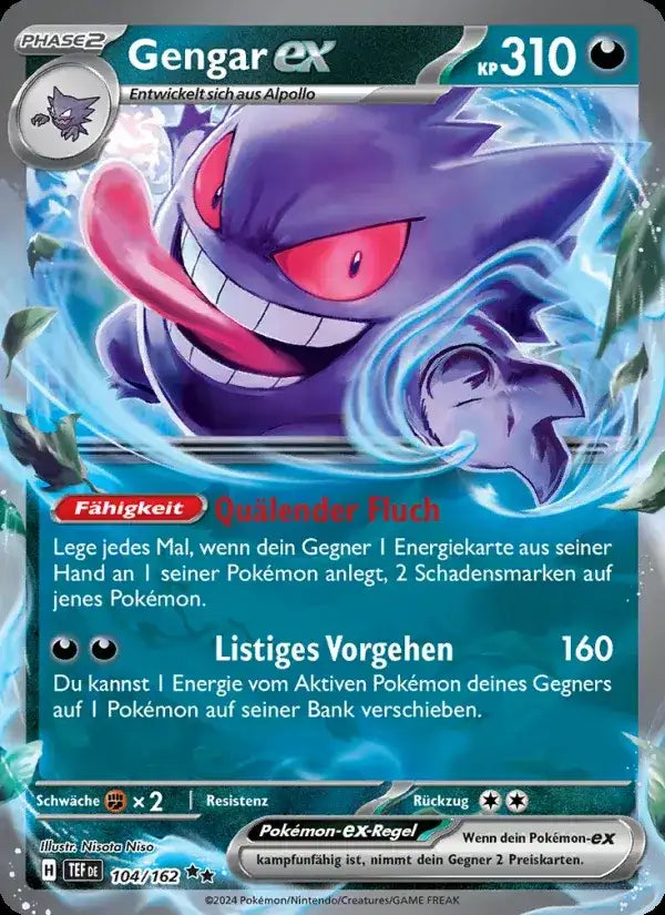 Gengar ex 104/162 – Pokémon Gewalten der Zeit Karte