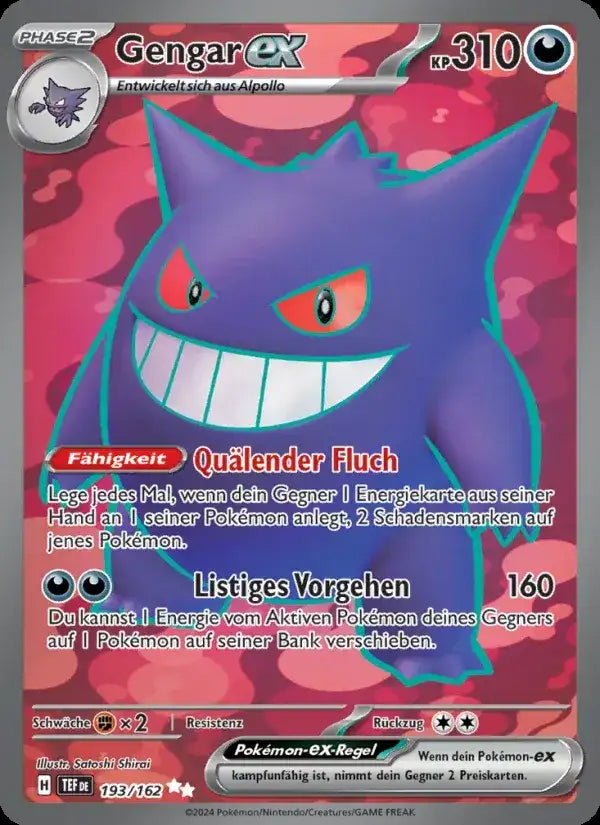 Gengar ex 193/162 – Pokémon Gewalten der Zeit Karte