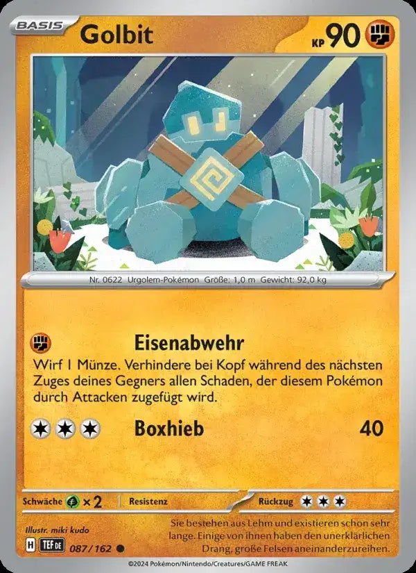 Golbit 087/162 – Pokémon Gewalten der Zeit Karte