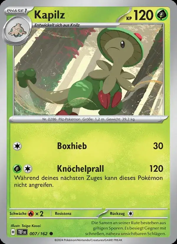 Kapilz 007/162 – Pokémon Gewalten der Zeit Karte