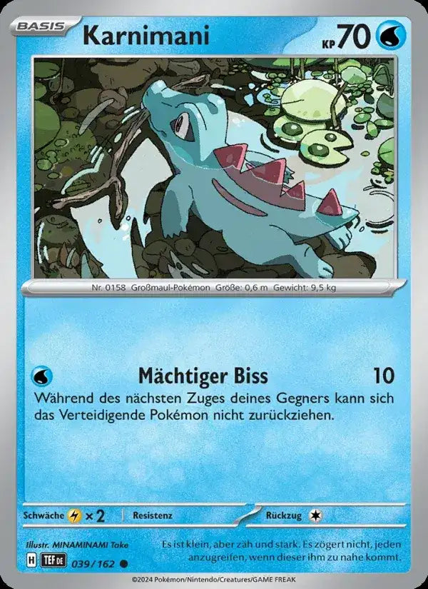 Karnimani 039/162 – Pokémon Gewalten der Zeit Karte
