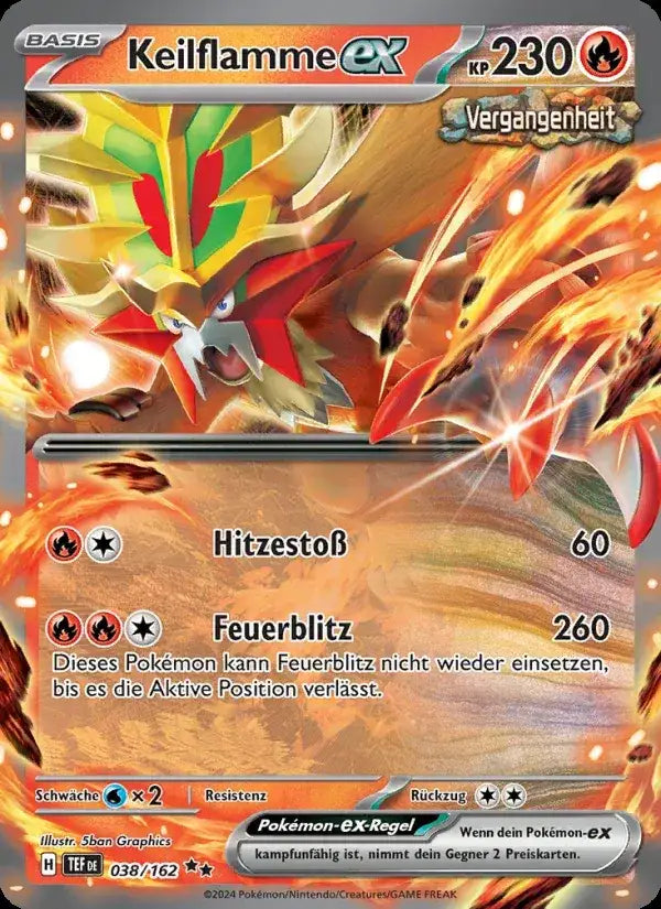 Keilflamme ex 038/162 – Pokémon Gewalten der Zeit Karte