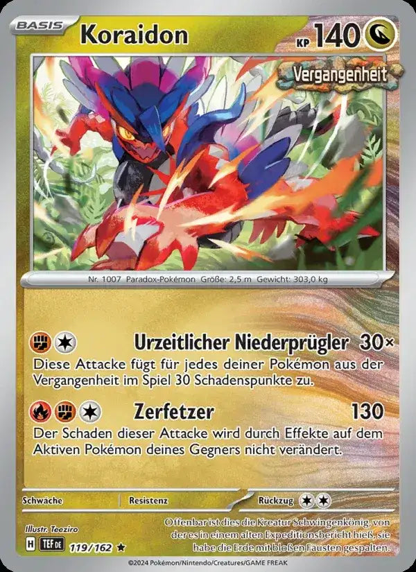 Koraidon 119/162 – Pokémon Gewalten der Zeit Karte