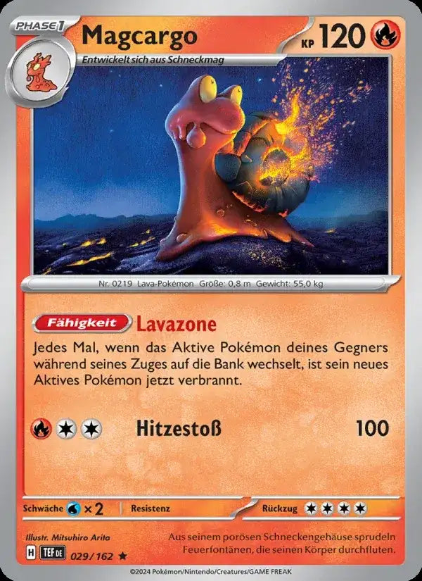 Magcargo 029/162 – Pokémon Gewalten der Zeit Karte