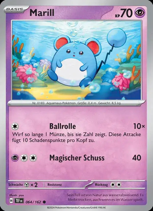Marill 064/162 – Pokémon Gewalten der Zeit Karte
