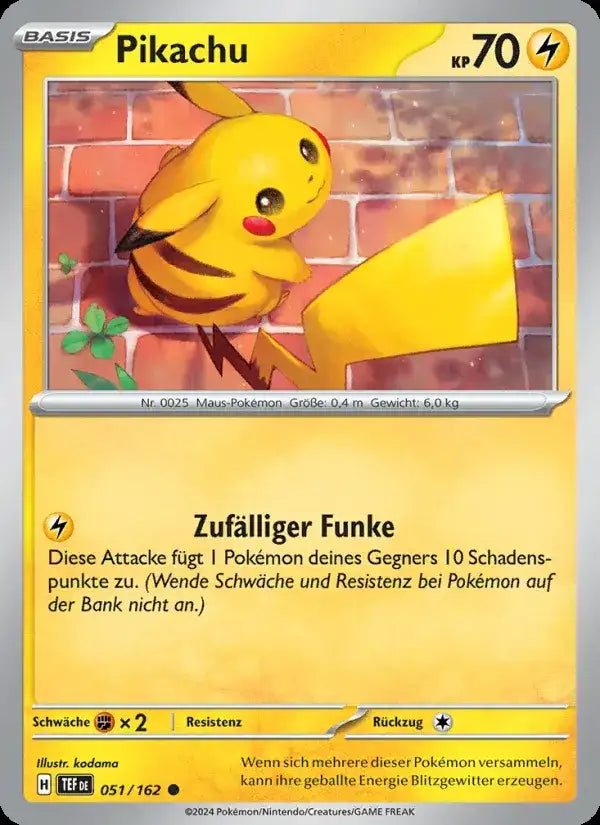 Pikachu 051/162 – Pokémon Gewalten der Zeit Karte