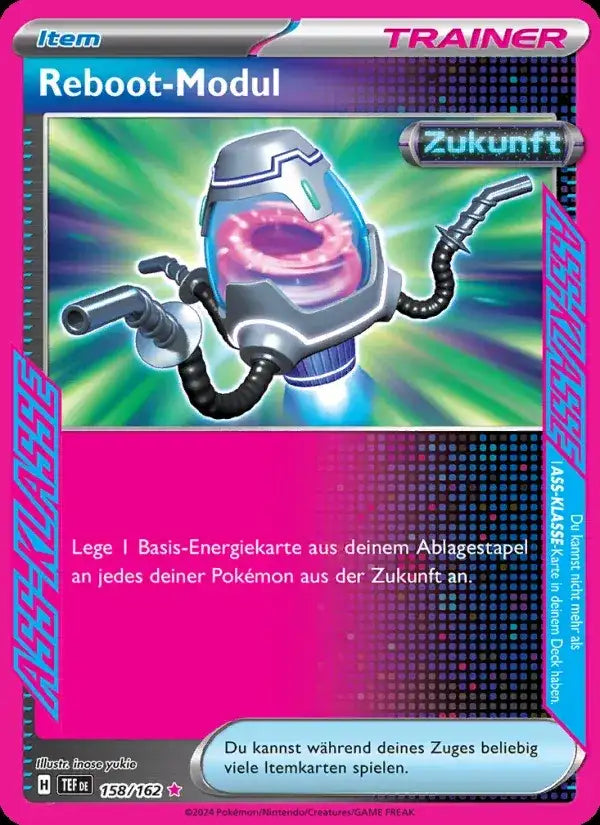 Reboot modul 158/162 – Pokémon Gewalten der Zeit Karte