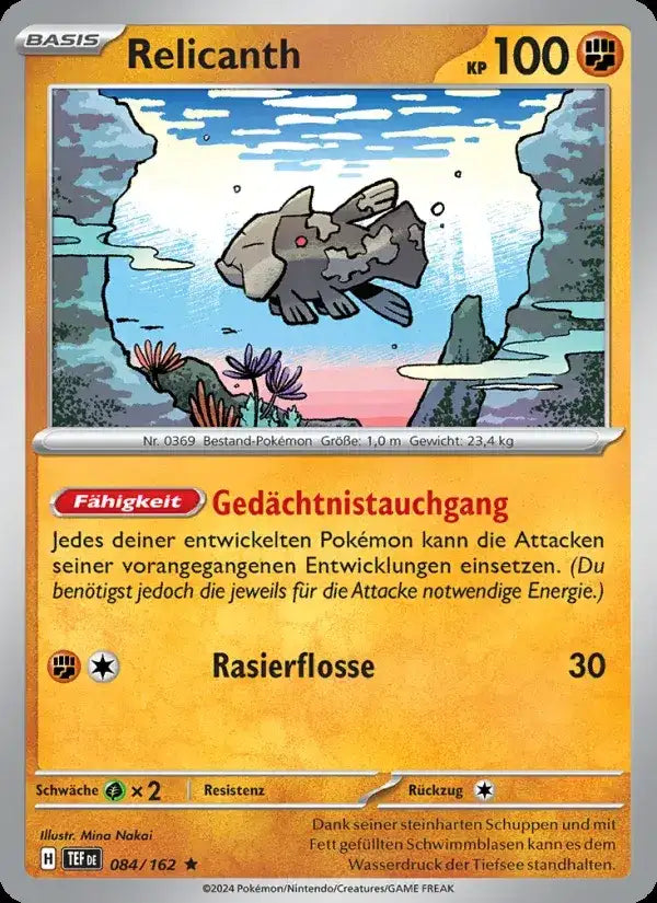 Relicanth 084/162 – Pokémon Gewalten der Zeit Karte