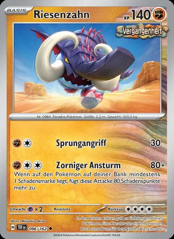 Riesenzahn 096/162 – Pokémon Gewalten der Zeit Karte