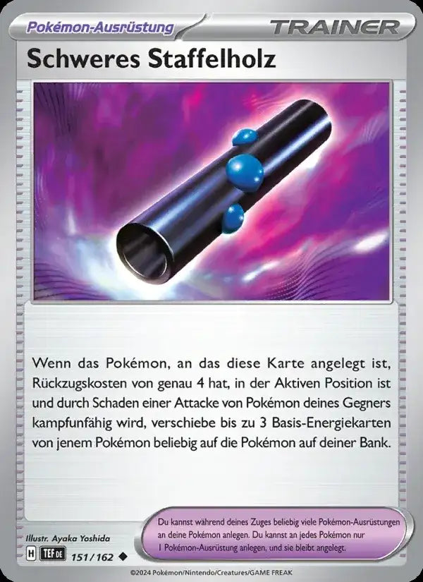Schweres staffelholz 151/162 – Pokémon Gewalten der Zeit Karte