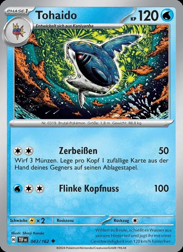 Tohaido 043/162 – Pokémon Gewalten der Zeit Karte