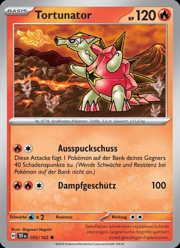 Tortunator 035/162 – Pokémon Gewalten der Zeit Karte