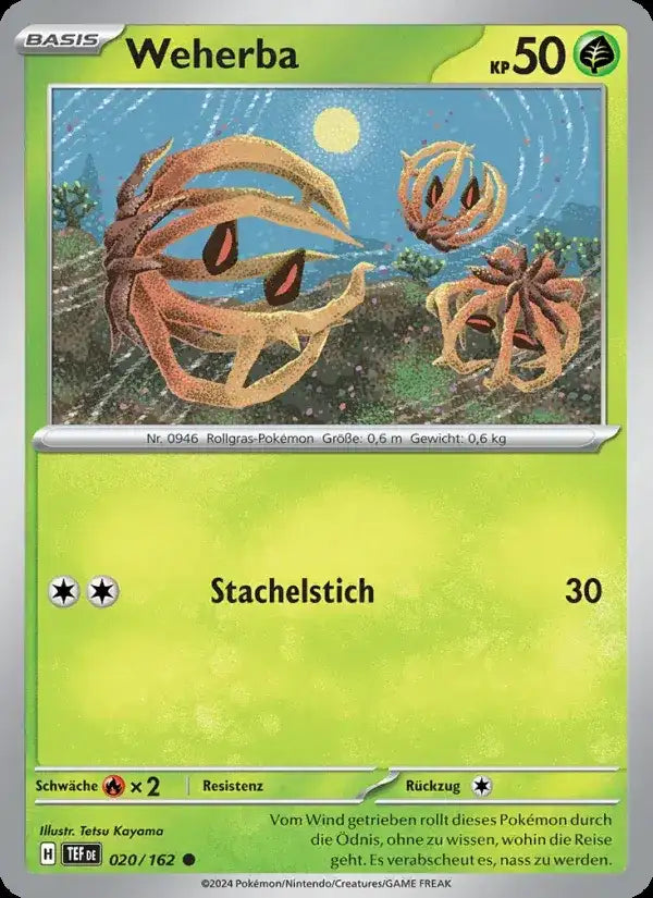 Weherba 020/162 – Pokémon Gewalten der Zeit Karte