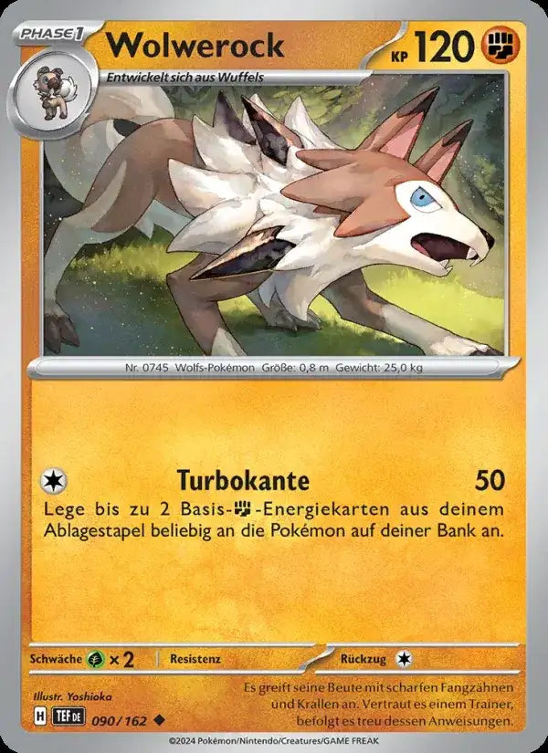 Wolwerock 090/162 – Pokémon Gewalten der Zeit Karte