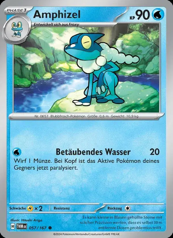 Amphizel 057/167 – Pokémon Maskerade im Zwielicht Karte