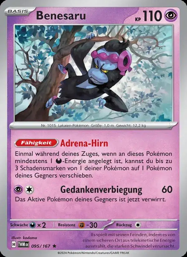 Benesaru 095/167 – Pokémon Maskerade im Zwielicht Karte