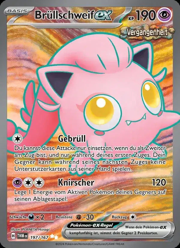 Brullschweif ex 197/167 – Pokémon Maskerade im Zwielicht Karte