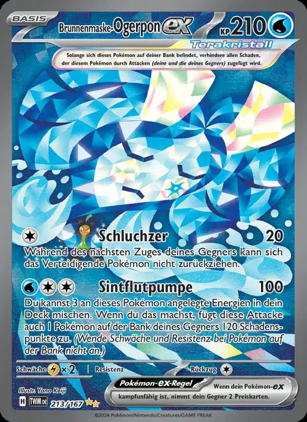 Brunnenmaske ogerpon ex 213/167 – Pokémon Maskerade im Zwielicht Karte