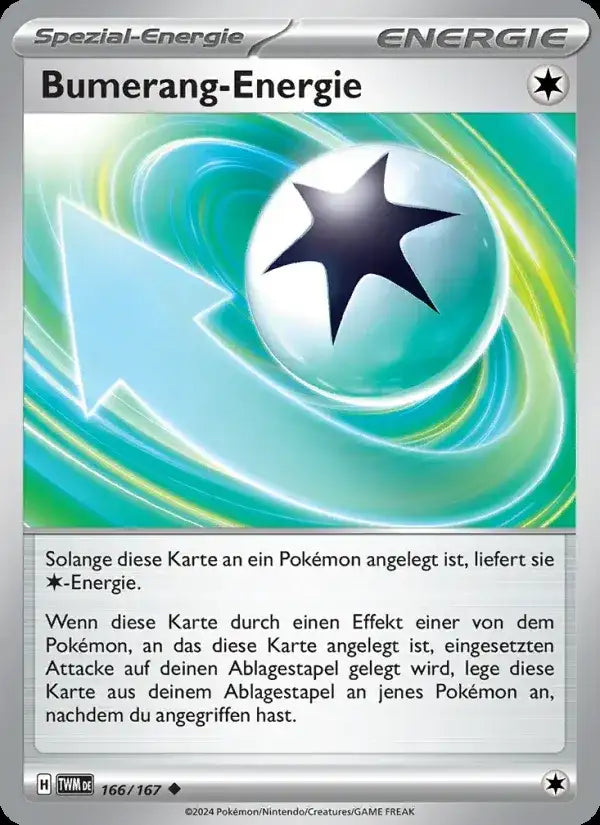 Bumerang energie 166/167 – Pokémon Maskerade im Zwielicht Karte