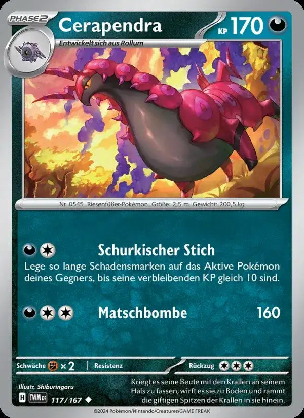 Cerapendra 117/167 – Pokémon Maskerade im Zwielicht Karte