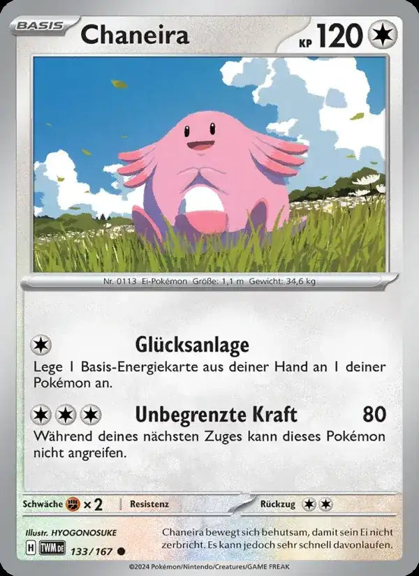 Chaneira 133/167 – Pokémon Maskerade im Zwielicht Karte