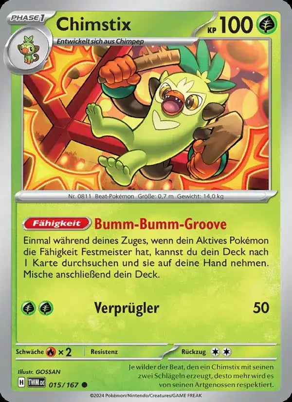 Chimstix 015/167 – Pokémon Maskerade im Zwielicht Karte
