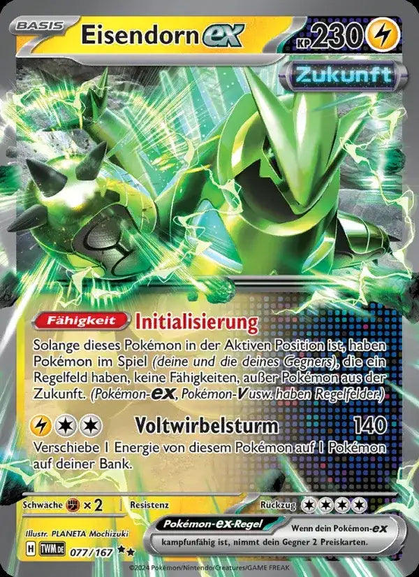 Eisendorn ex 077/167 – Pokémon Maskerade im Zwielicht Karte