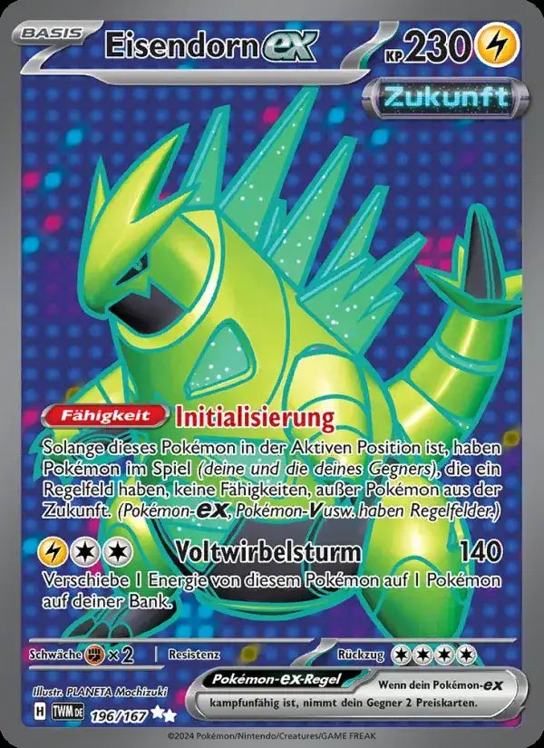 Eisendorn ex 196/167 – Pokémon Maskerade im Zwielicht Karte