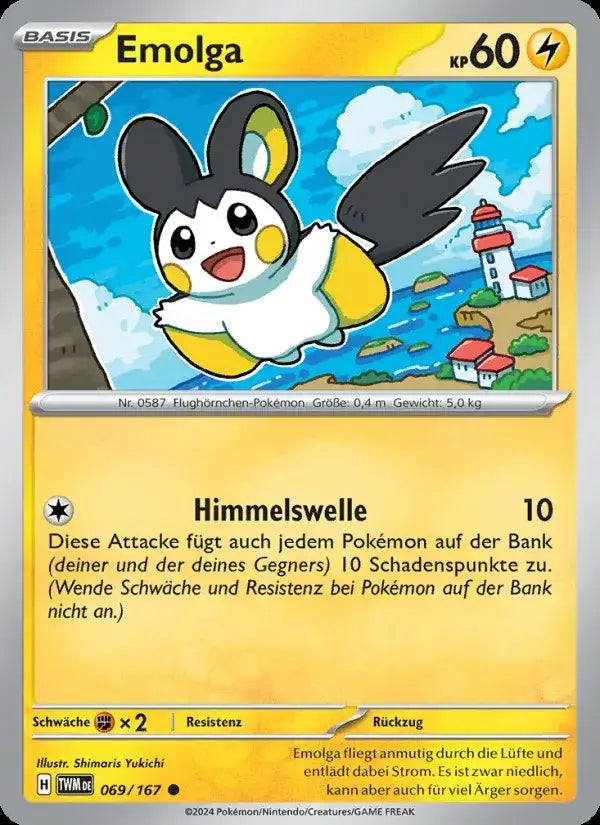 Emolga 069/167 – Pokémon Maskerade im Zwielicht Karte