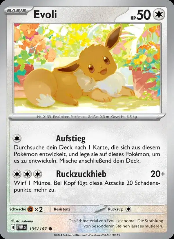 Evoli 135/167 – Pokémon Maskerade im Zwielicht Karte