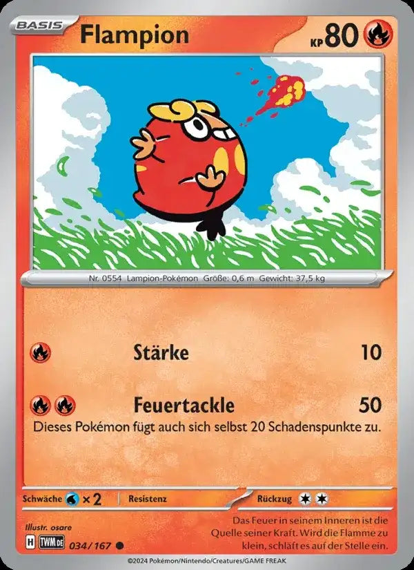 Flampion 034/167 – Pokémon Maskerade im Zwielicht Karte