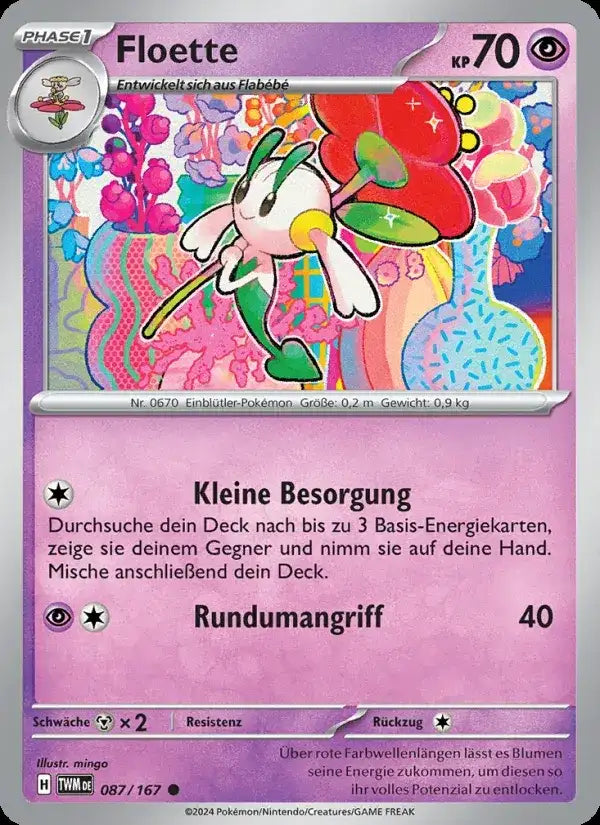 Floette 087/167 – Pokémon Maskerade im Zwielicht Karte