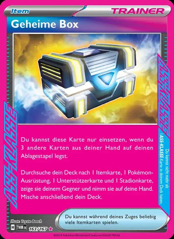 Geheime box 163/167 – Pokémon Maskerade im Zwielicht Karte