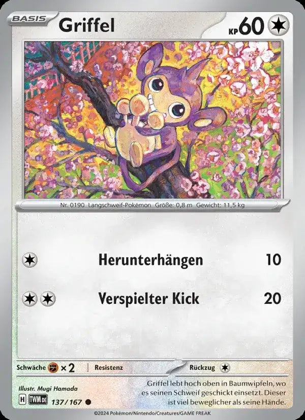 Griffel 137/167 – Pokémon Maskerade im Zwielicht Karte