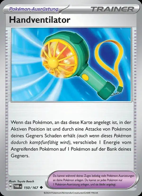 Handventilator 150/167 – Pokémon Maskerade im Zwielicht Karte