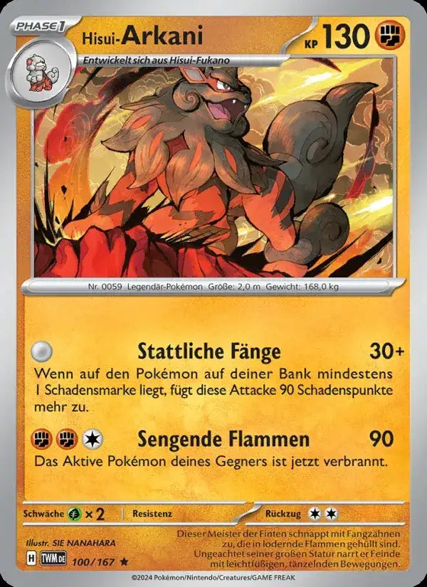 Hisui arkani 100/167 – Pokémon Maskerade im Zwielicht Karte
