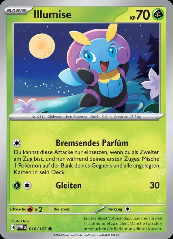 Illumise 010/167 – Pokémon Maskerade im Zwielicht Karte