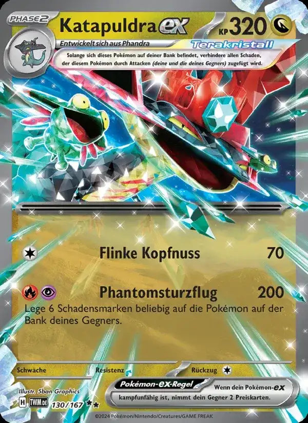 Katapuldra ex 130/167 – Pokémon Maskerade im Zwielicht Karte