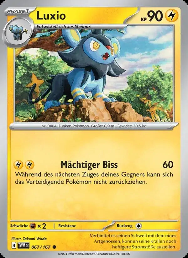 Luxio 067/167 – Pokémon Maskerade im Zwielicht Karte
