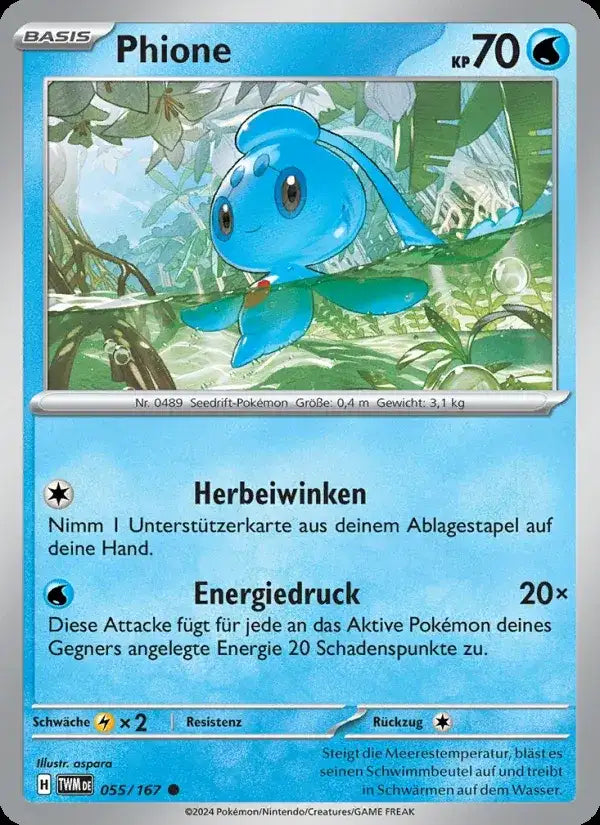 Phione 055/167 – Pokémon Maskerade im Zwielicht Karte