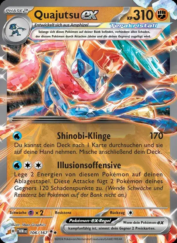 Quajutsu ex 106/167 – Pokémon Maskerade im Zwielicht Karte